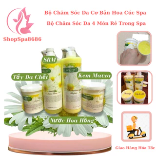 Bộ Chăm Sóc Da Hoa Cúc Cơ Bản Sữa Rửa Mặt | Kem Massage Nước Hoa Hồng Chuyên Dùng Cho Spa.