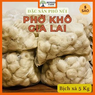 Bánh PHỞ KHÔ GIA LAI 100% gạo 1kg/5kg, sợi dai đặc sản phố núi phở trộn hai tô, có bán tương đen