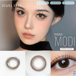 Kính Áp Tròng Mini Modi Brown Nâu Tối Tự Nhiên Không Giãn DIA 14.2mm TB04 Tặng Kèm Khay Đơn