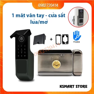 Khóa vân tay 1 mặt chống nước quản lý qua app ttlock (cửa lùa hoặc mở)