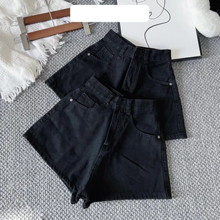 Quần short jean nữ ngố ❤️FREESHIP❤️ Quần Ngố Jean Nữ chất bò co giãn lưng cao phối 3 nút thời trang A-T Fashion - SNM800