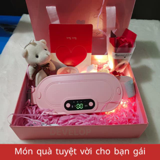 Máy massage rung chườm ấm giảm đau bụng kinh đai giữ ấm tử cung thông minh 3 mức nhiệt máy massage bụng giảm đau Develop