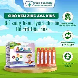 Siro Kẽm Zin-C AVAKID Bổ sung kẽm, Lysin cho cơ thể, hỗ trợ kích thích tiêu hóa, giúp ăn ngon, tăng cường sức đề kháng