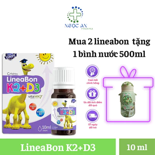 LineaBon vitamin D3 K2 10ml - Hỗ trợ hấp thu Canxi, Tăng chiều cao cho trẻ, lọ 10ml