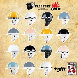 Mũ bảo hiểm nửa đầu Napoli N120 Bosozoku Japan Style nửa đầu vintage - Mũ bảo hiểm moto Vintage 1/2 đầu - tặng sticker