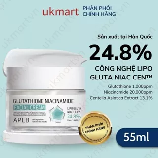 Kem Dưỡng Trắng Cấp Ẩm Se Khít Lỗ Chân Lông APLB Glutathione Niacinamide Facial Cream 55 ml