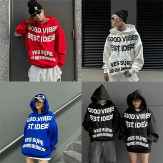 Áo Khoác hoodie Unisex nam nữ mặc được in chữ Nổi GOOD VIBES cực đẹp - 🖤Shopmap 🖤