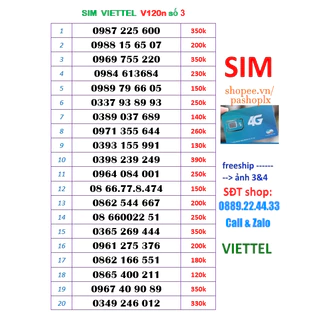 Sim viettel 10 số số 3