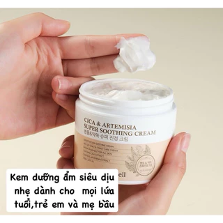 Kem Dưỡng cấp ẩm siêu lành tính dịu da Cica & Artemisia Super soothing Cream RICOCELL -100ml