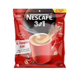 Cà phê hoà tan NESCAFÉ® 3IN1 VỊ NGUYÊN BẢN - công thức cải tiến (bịch 46 gói x 16g)