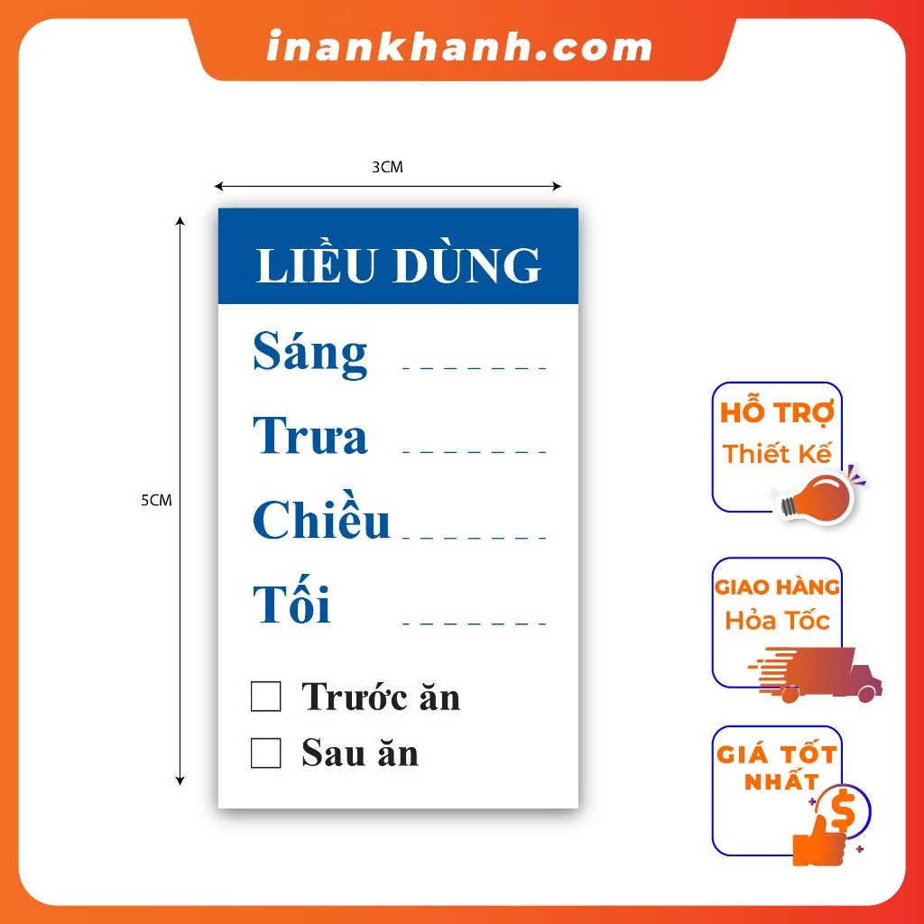 Decal, tem dán liều dùng nhà thuoc