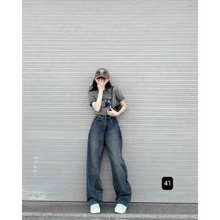 Quần jeans form báic, QUẦN JEANS ỐNG RỘNG M41