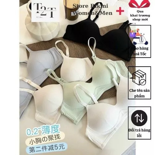 (Combo 3 - lẻ 1) Áo lót nữ cotton đệm mỏng không gọng ôm nhẹ nhàng thoải mái kiểu dáng thời thượng phù hợp m lứa tuổi