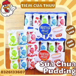 Thạch Sữa Chua Pudding Yogurt Đài Loan, Thạch Caramel / Thạch Dừa Pudding Giải Nhiệt, Tiệm ăn vặt Thuỳ Bùi