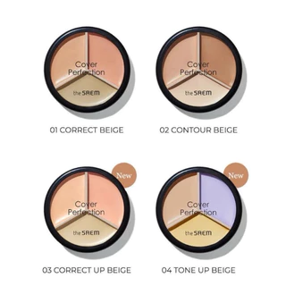 Che khuyết điểm triệt sắc The Saem Cover Perfection Triple Pot Concealer