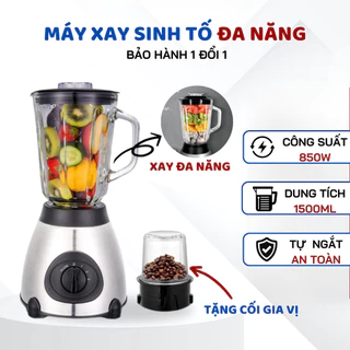 Máy Xay Sinh Tố KENWOOD, Máy Xay Đa Năng, Xay Hoa Quả, Cối Xay Hạt, Công Suất 850W, 2 Cối Có Lưới Lọc Bảo Hành 12 Tháng