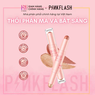 Kem Tạo Khối Bắt Sáng Hai Đầu PINKFLASH Tích Hợp 2in1 Đa Năng Có Thể Làm Phấn Má Chất Mềm Mịn  Lâu Trôi