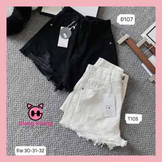 Quần Jeans Đùi nữ bigsize,quần bò size đại rách bụi chất cotton mã 105-107 Gianghoangshop