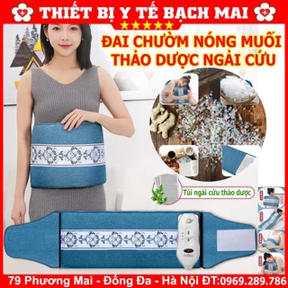 Đai Chườm Đá Muối Thảo Dược - Túi Chườm Nóng Muối Ngải Cứu Cắm Điện