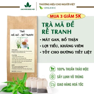 Trà mã đề rễ tranh túi lọc, thanh nhiệt, lợi tiểu, tiêu viêm, ngừa sỏi thận, bịch 30 túi lọc - Chợ Thảo Dược Việt