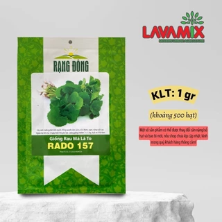 Hạt giống Rau Má Lá Lớn Rado 157 (1g~500 hạt) hiệu Rạng Đông trồng quanh năm, sinh trưởng khỏe | Đất trồng cây Lavamix