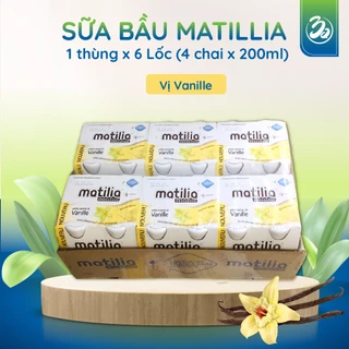 [Thùng 24 chai 200ml] Sữa bầu Matilia Pháp vị Vani Giúp mẹ bầu khỏe mạnh, thai nhi phát triển toàn diện