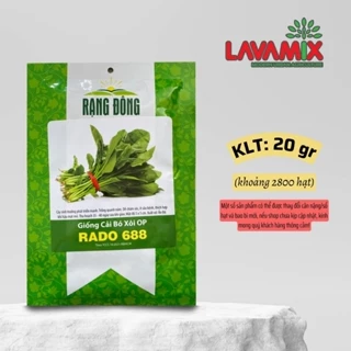 Hạt giống Cải Bó Xôi OP Rado 688 (20g~2800 hạt) hiệu Rạng Đông trồng quanh năm, nảy mầm tốt | Đất trồng cây Lavamix