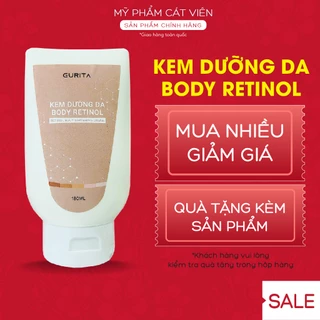 Kem dưỡng da Body Retinol Gurita, dưỡng ẩm, làm trắng, mờ thâm sạm và hạn chế lão hóa trên da - Tuýp 180ml