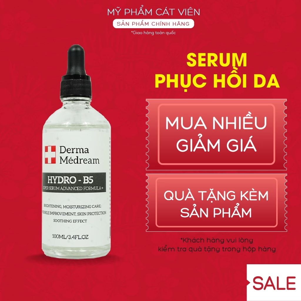 Serum Tinh chất Hyrdo B5 tái tạo phục hồi da, giảm dầu mụn, cấp ẩm dưỡng trắng - Chai 100ml