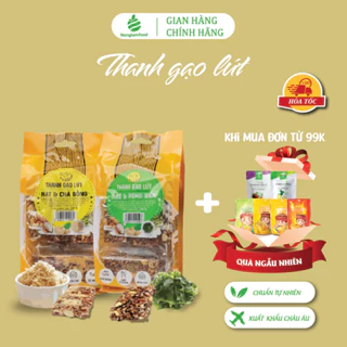 Thanh gạo lứt hạt và chà bông, rong biển Gabri Nonglamfood túi 7 thanh 120g | Hỗ trợ ăn kiêng