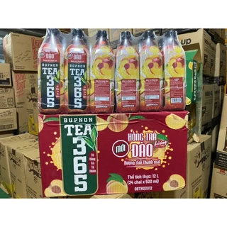 [ MỚI] Thùng 24 Chai Trà Tea 365 Hương Đào/Chanh Sả/Mật Ong 500ml