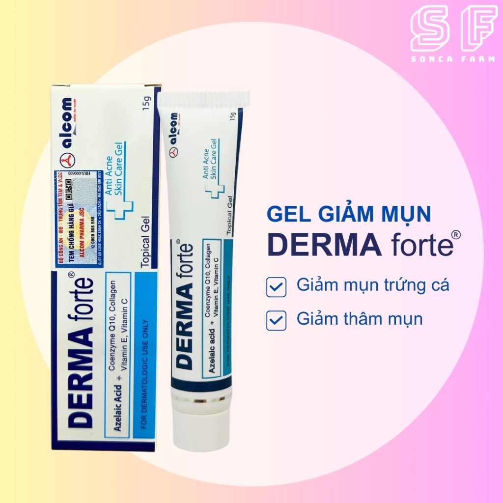 Derma Forte Giảm Mụn Ngừa Thâm 15G Gamma Dưỡng Da Trắng Hồng