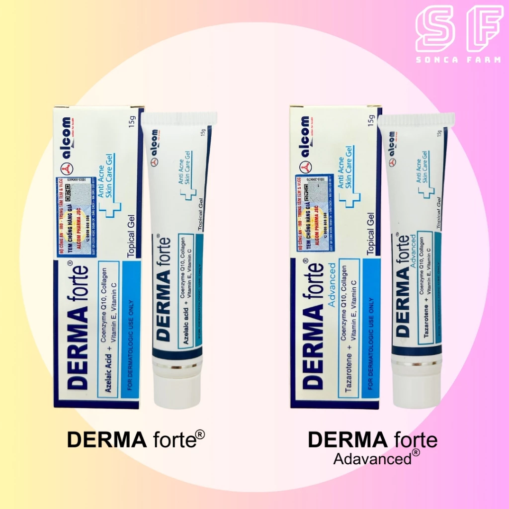 Derma Forte 15G Gamma - Bản Advanced/ Bản Thường Giảm Mụn, Ngừa Thâm, Liền Sẹo Mụn