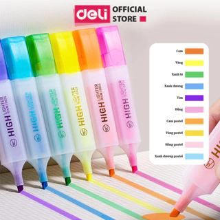 Bút Highlight Bút Nhớ Dòng Đánh Dấu Dạ Quang Take Note Ghi Chú Deli - Bút Highlighter Cute S625 Pastel Nhanh Khô Giá Rẻ