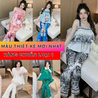 pijama tay ngắn lụa xước thiết kế mới nhất hiện nay, đồ bộ pijama hot trend , pijama nữ giá rẻ free ship, đồ bộ nữ lụa