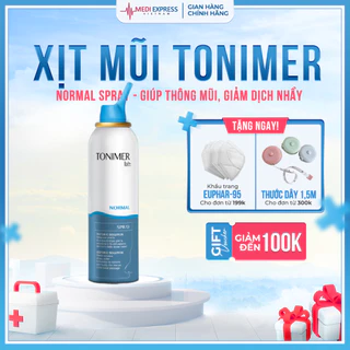 Xịt mũi TONIMER LAB NORMAL SPRAY 100ml - Xịt mũi làm sạch, thông thoáng do khô, nghẹt mũi cảm lạnh - MediExpress