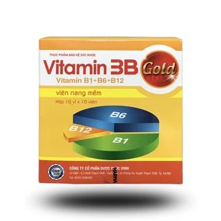 Vitamin 3B Gold Phúc Vinh Bổ Sung Vitamin B1 B6 B12 Cho Cơ Thể Hộp 100 Viên