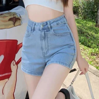 Quần Short Jeans Nữ , Quần Đùi Nữ Xẻ Gấu Phong Cách Hàn Quốc L017