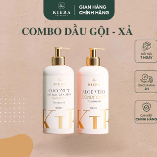 [BẢN MỚI 2023] Combo dầu gội - xả Kiera tinh chất bơ dừa hỗ trợ phục hồi, tăng trưởng tóc tự nhiên