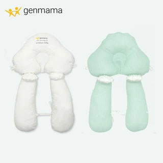 Gối Chặn Chữ U Genmama Cho Bé Sơ Sinh, Gối Chống Bẹp Đầu Chất Liệu Cotton, Vải Sợi Tencel Cao Cấp