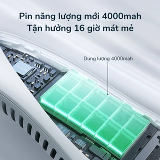 Quạt Đeo Cổ - Pin 4000mAh - 3 Tốc Độ - Sử Dụng Lên Đến 16H