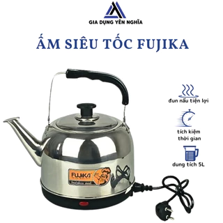 Ấm Siêu Tốc Inox Fujika FJ-SD50 dung tích 5L, bình đun 5L tự ngắt khi sôi ,BH chính hãng 12 Tháng