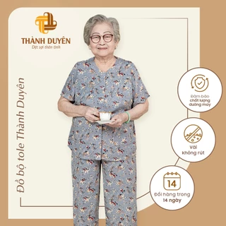 Đồ bộ Tole bà mặc nhà (Big size) Thành Duyên bông, tay con, quần dài, thoáng mát- 1546TCD(08.23)