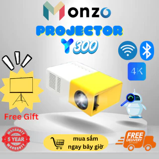 Máy chiếu Monoz Y300 Projector Máy chiếu mini cầm tay HD 1080P 4K LED Điện thoại máy tính xách tay Android HDMI USB Nhỏ