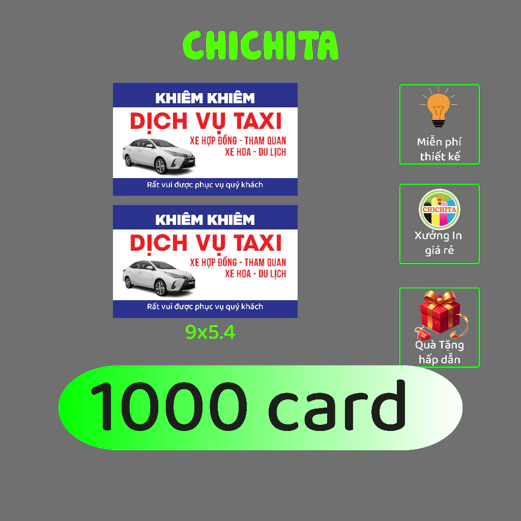 In card vidit thẻ tích điểm CHICHITA theo yêu cầu