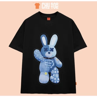 Áo thun unisex nam nữ Circle Rabbit 45 form rộng dễ thương 100% cotton 2 chiều - Chu Store SG