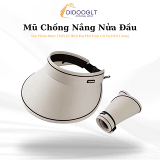 Mũ chống nắng nữ, nón rộng vành nửa đẩu trống nắng trống UV, thiết kế gấp gọn, sang trọng trẻ trung ( didooglt )