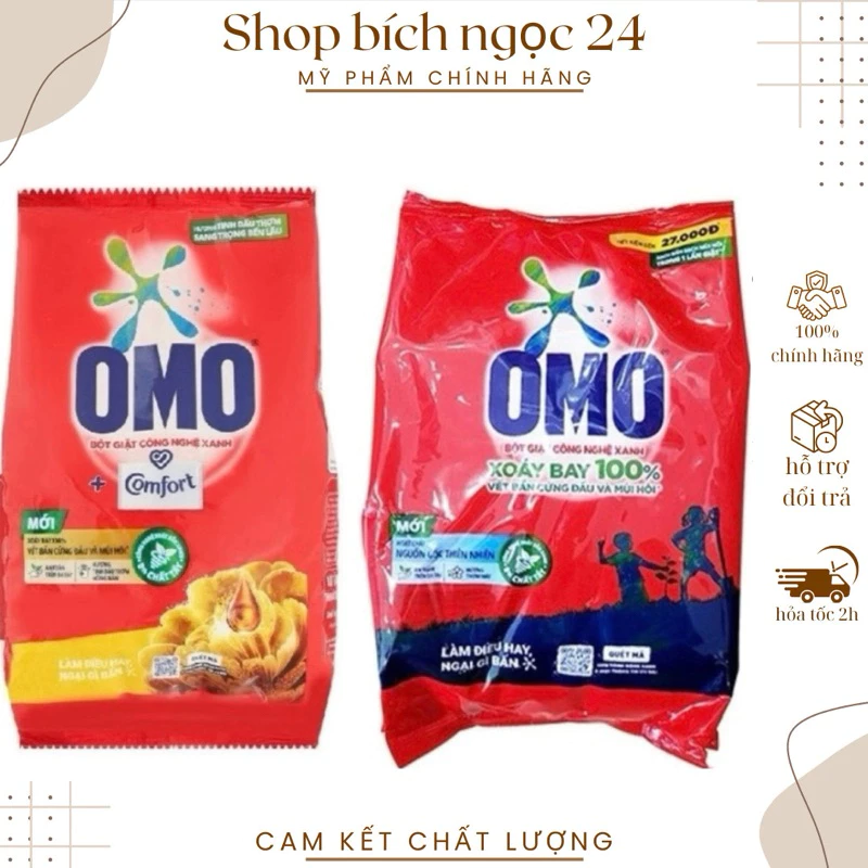 Bột giặt Omo gói 770gr - 700gr có mùi không mùi