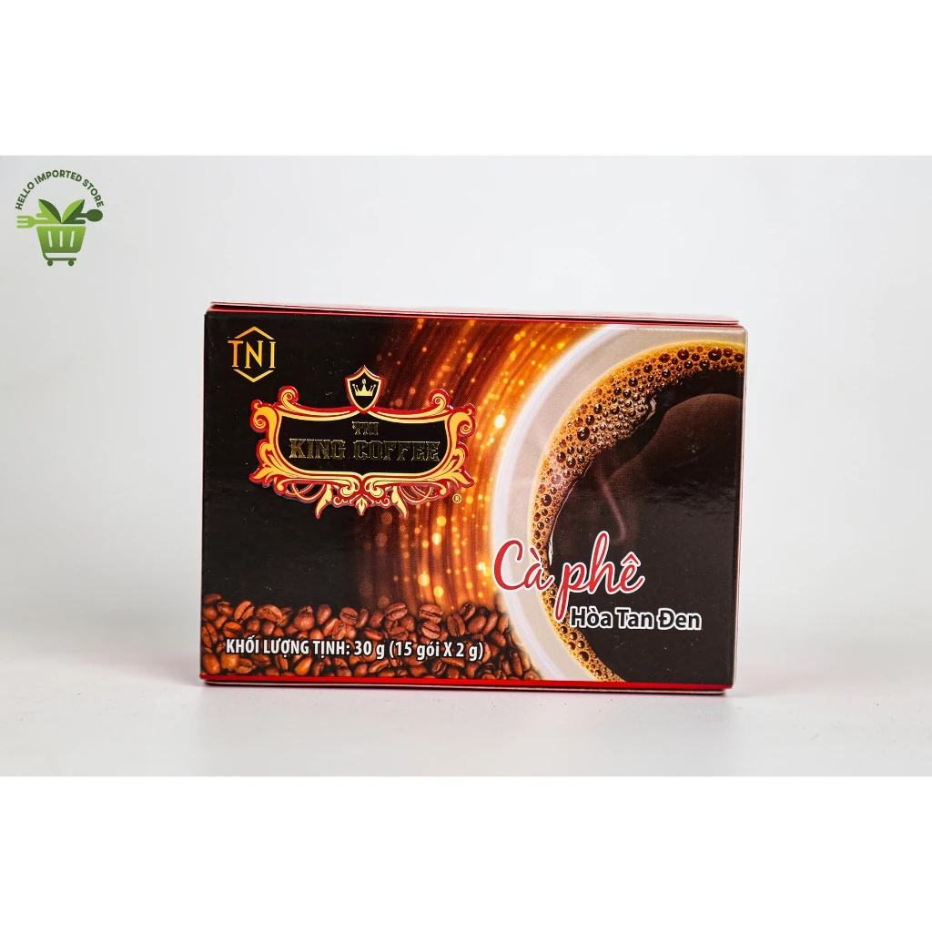 Cà Phê hòa tan Đen King Coffee ( Hộp 15 gói )