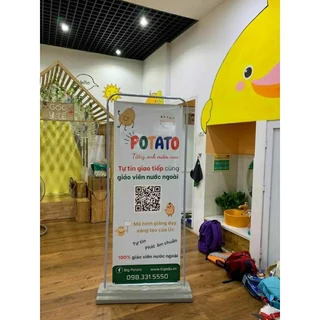 Standee ngoài trời 80×180cm, 60×160cm chân đế nước  kiểu cửa 2 mặt